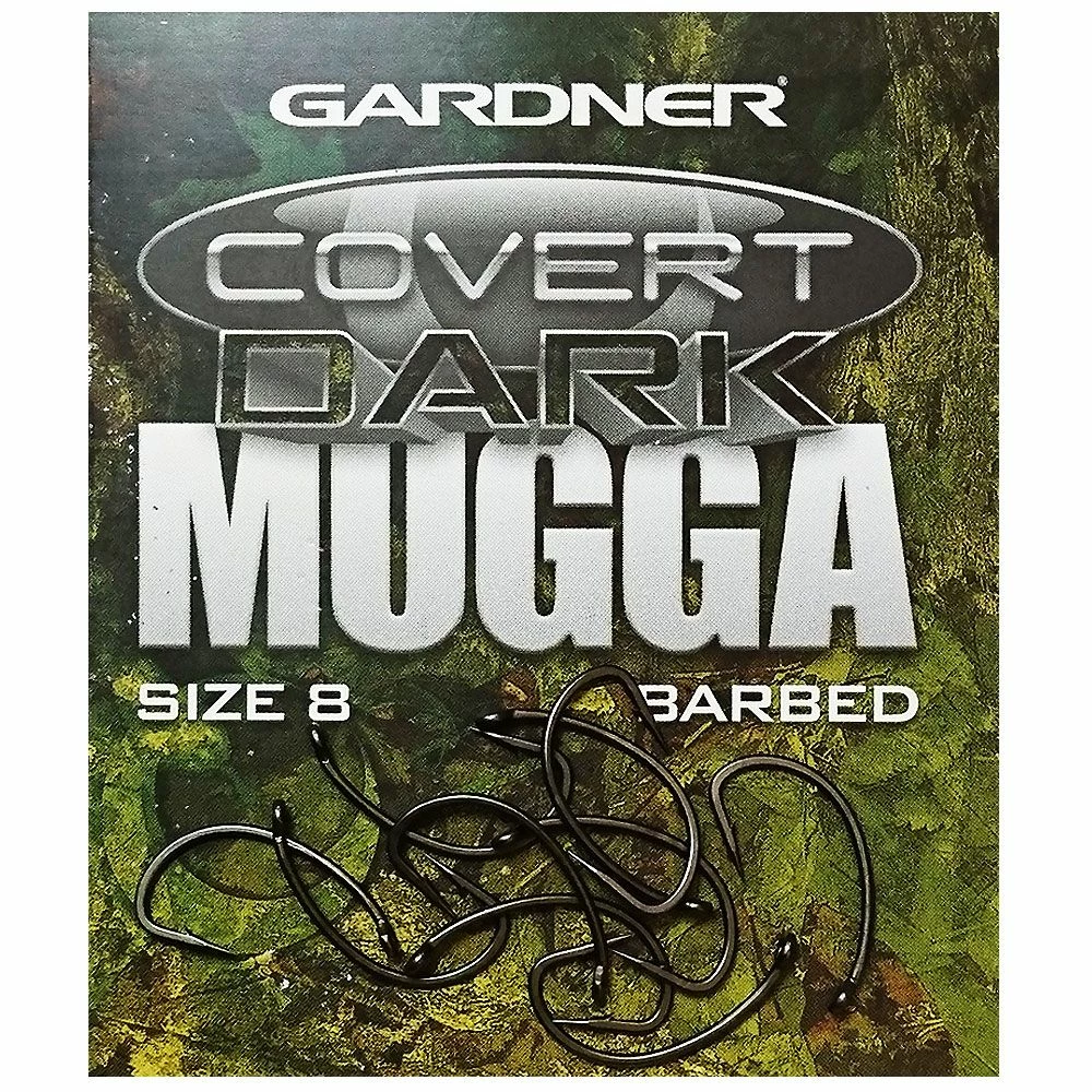 Gardner Covert Dark Mugga Hooks Barbed Terminal Tackle 1 Gardner Covert Dark Mugga Hooks Barbed Terminal Tackle