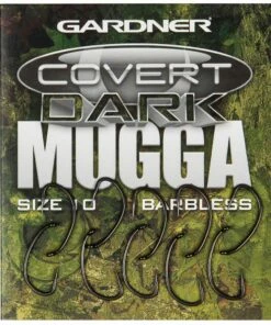 Gardner Covert Dark Mugga Hooks Barbless Terminal Tackle