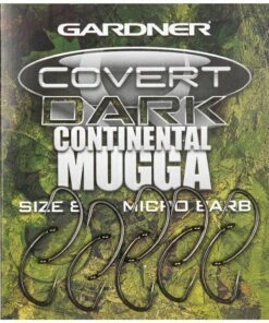 Gardner Covert Dark Continental-Mugga Hooks Barbed Terminal Tackle