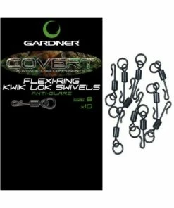 Gardner Covert Kwik Lok Flexi-Ring Swivels Size 8 Terminal Tackle